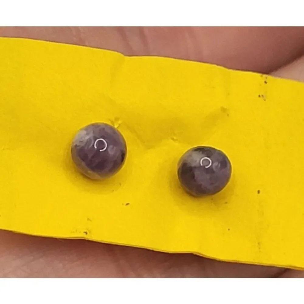 Amethyst Stud Earrings 0.125in